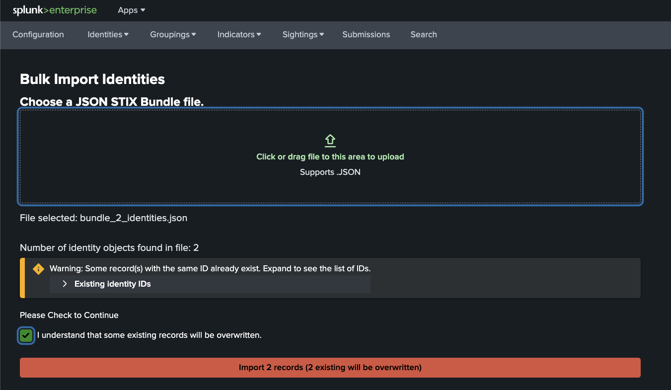 File with Existing IDs