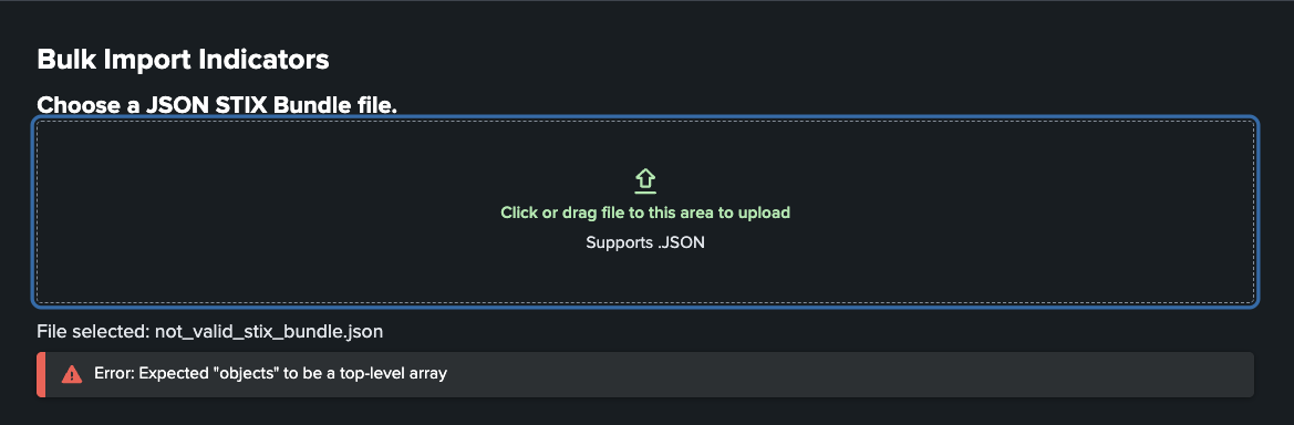Invalid JSON File
