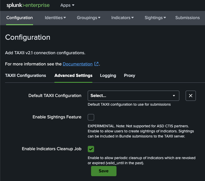 Enable Indicators Cleanup