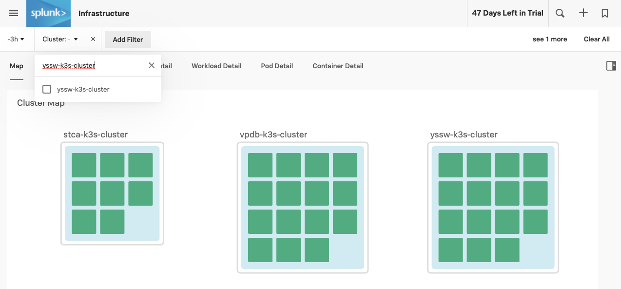 K8S Clusters Filter