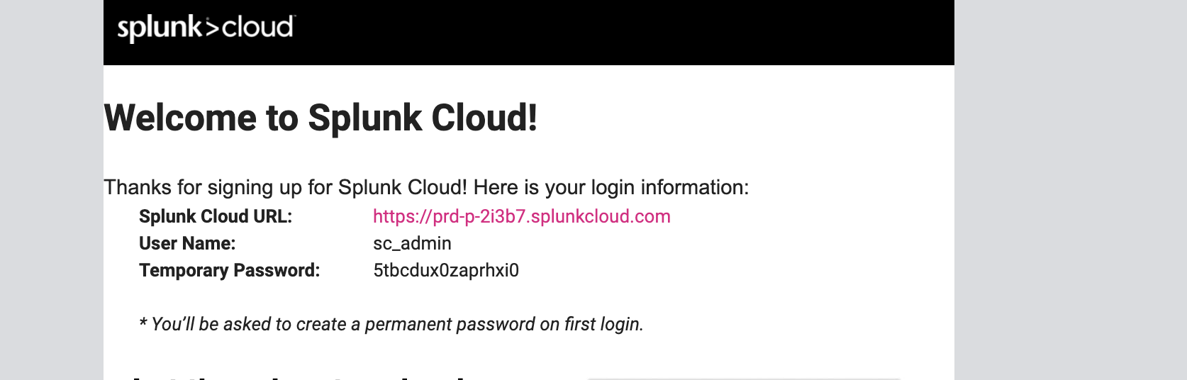 Splunk Cloud Email