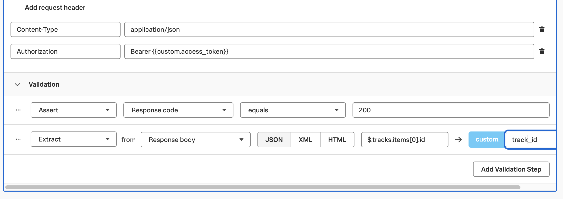 Add search payload