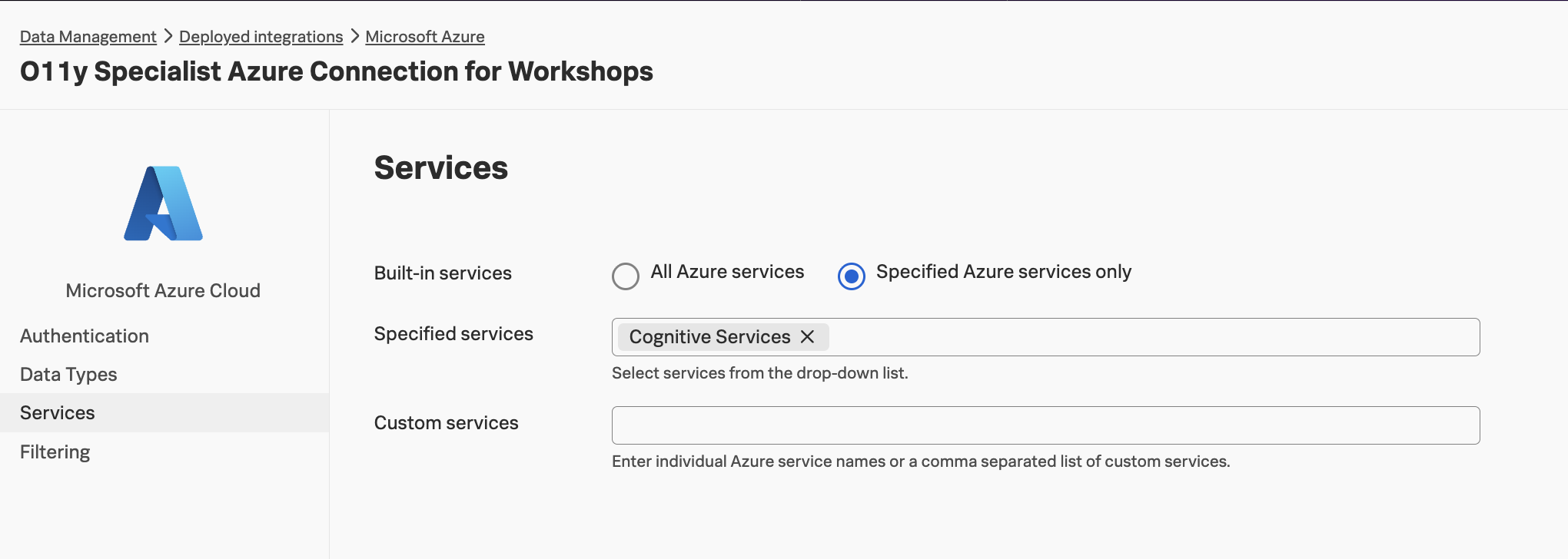 Azure connection