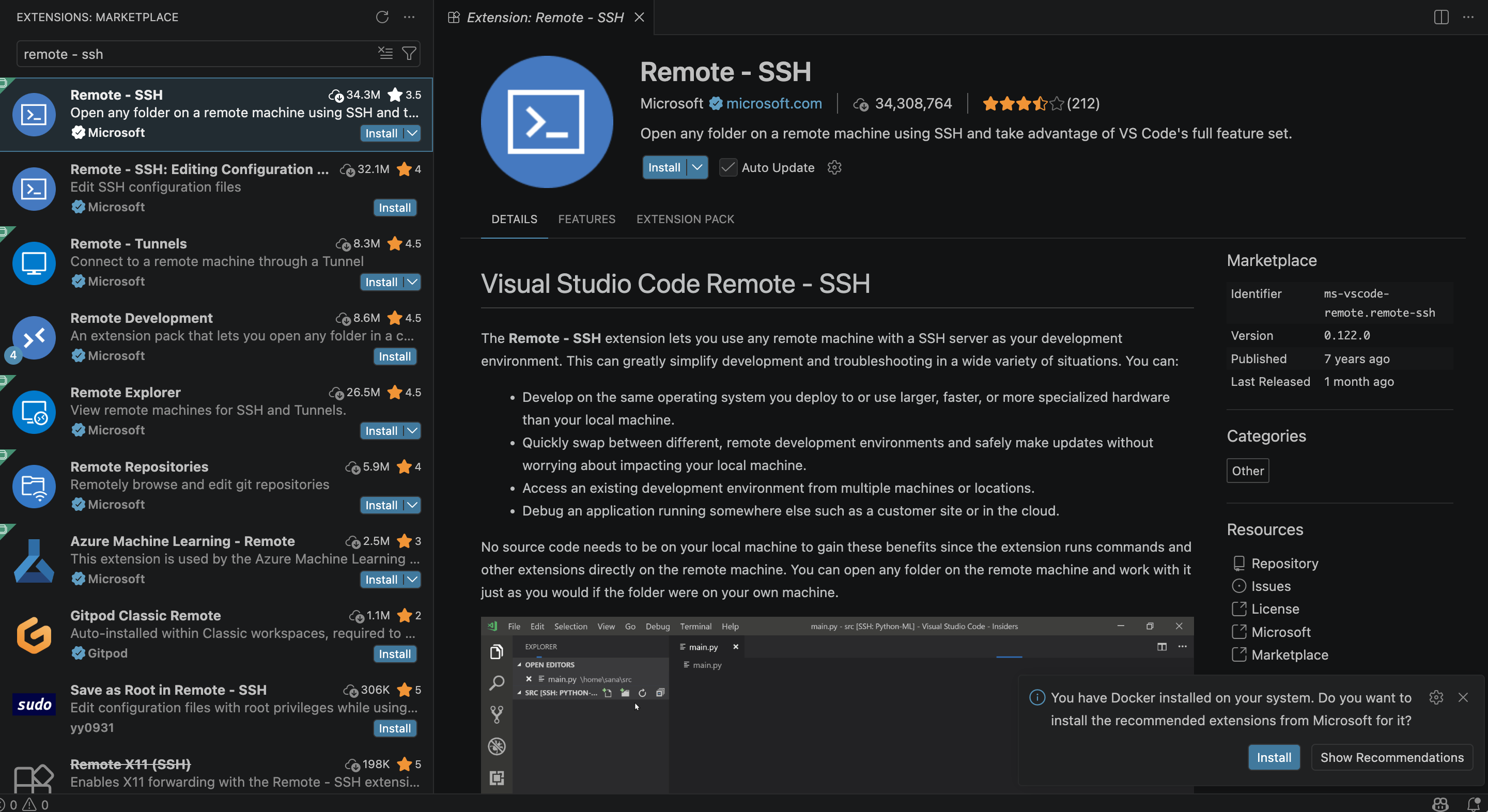 Install Remote SSH Extension