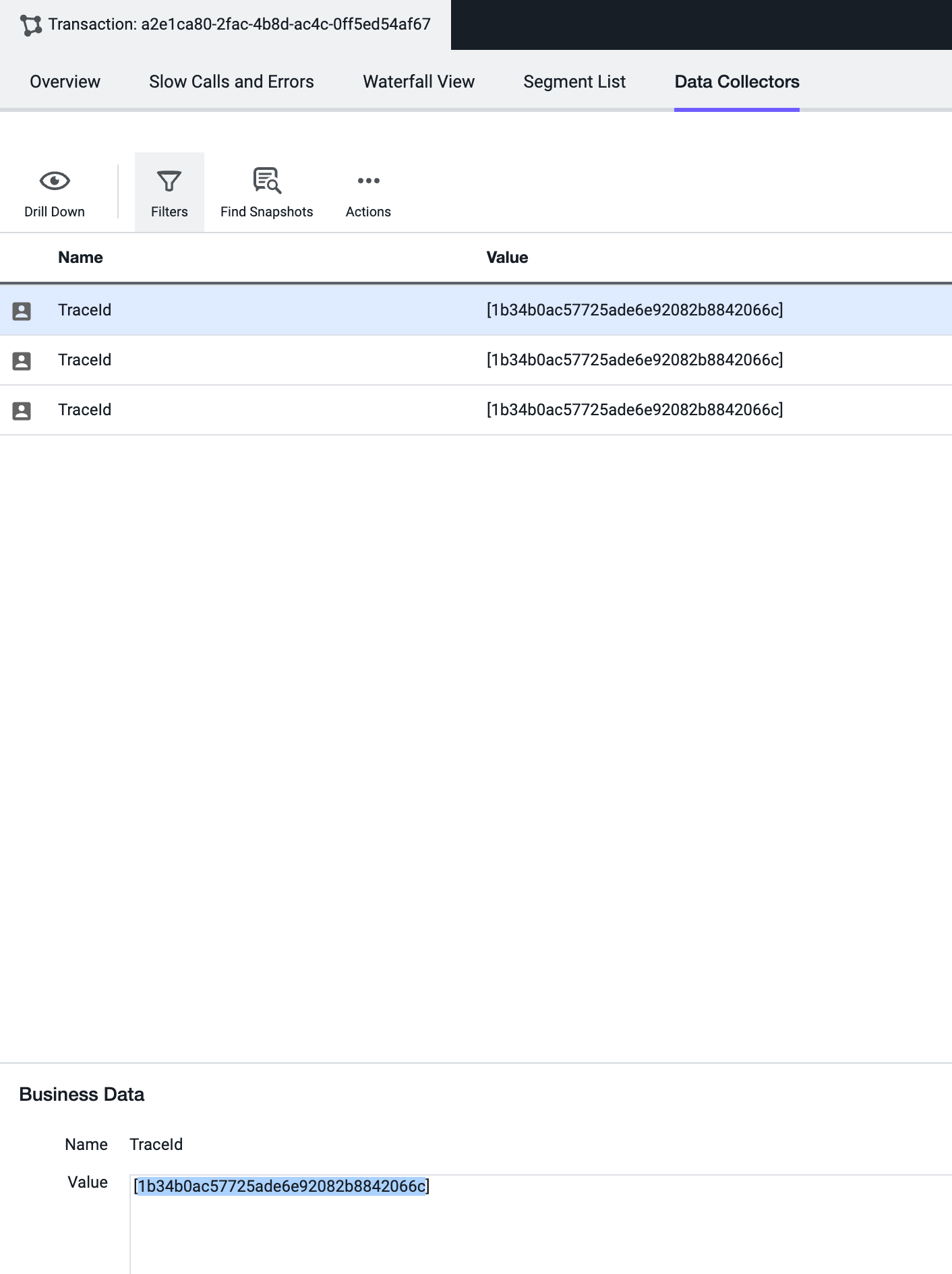 AppDynamics Trace ID