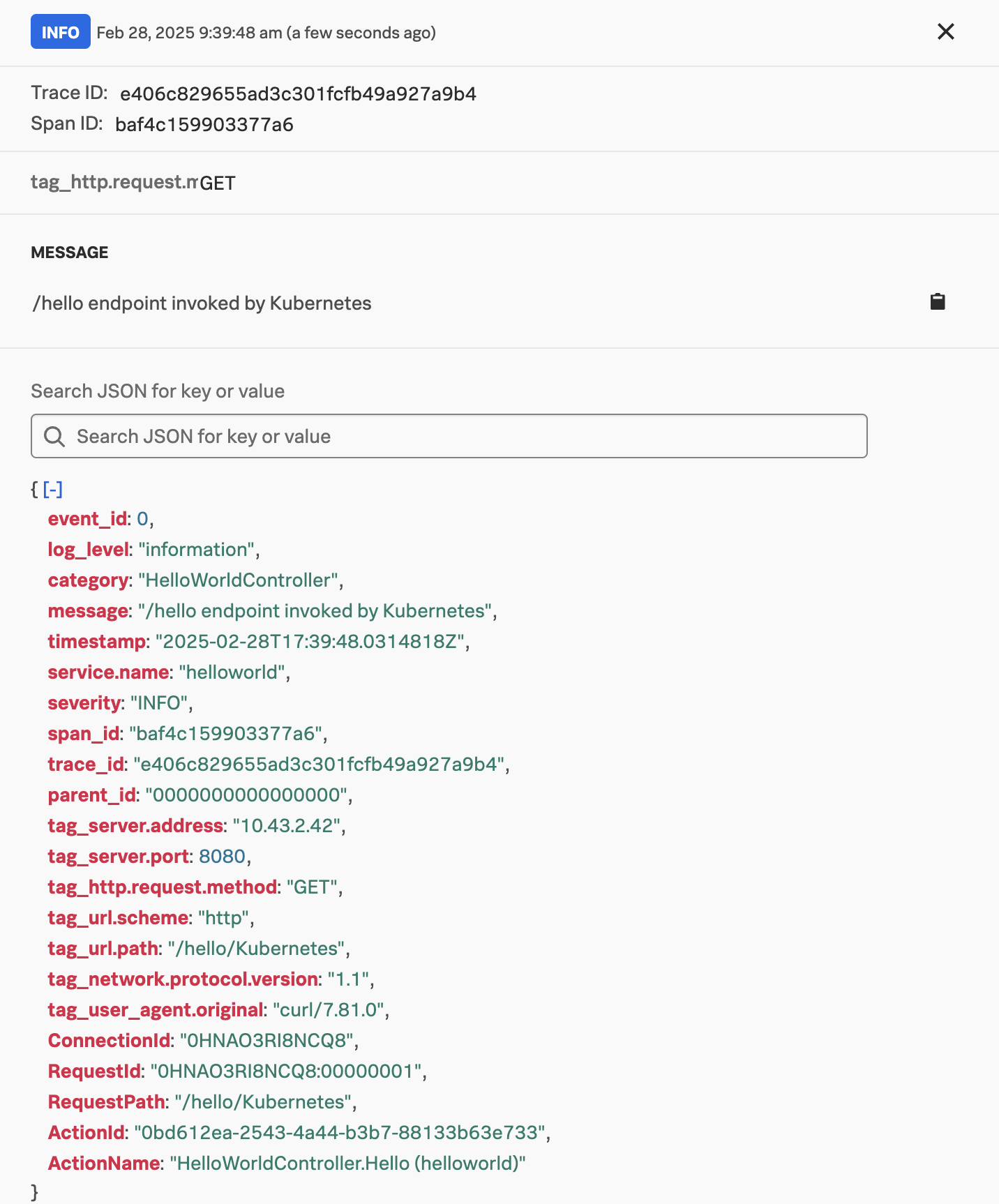 JSON Format Logs