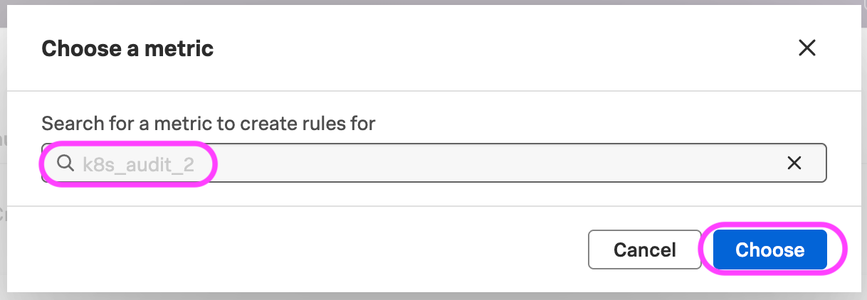 Enter Metric Name