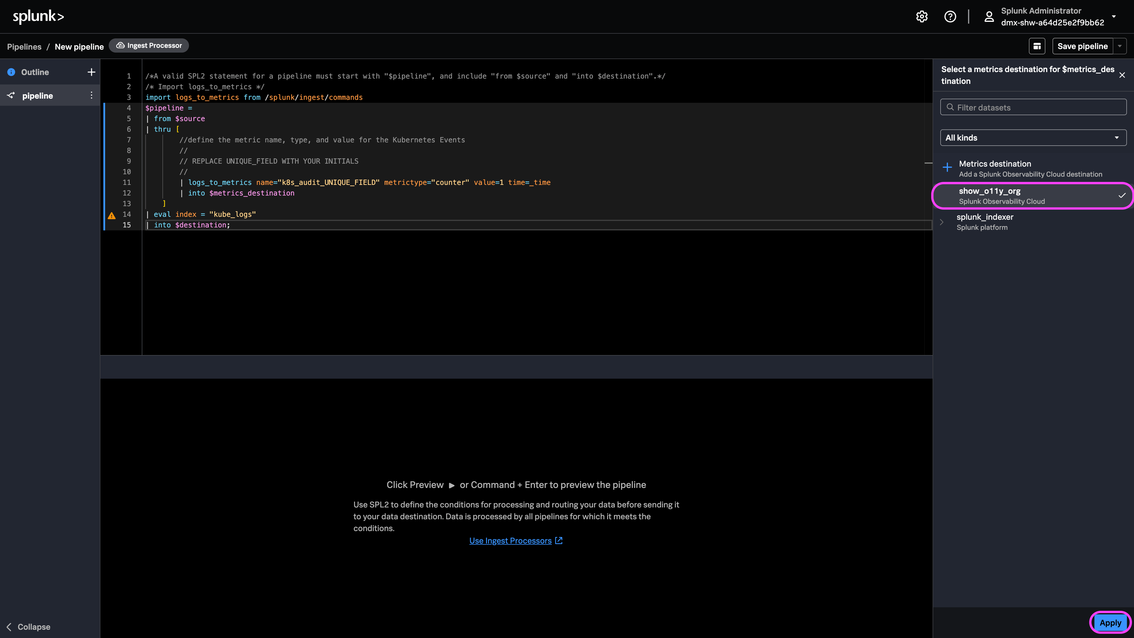 Preview Pipeline