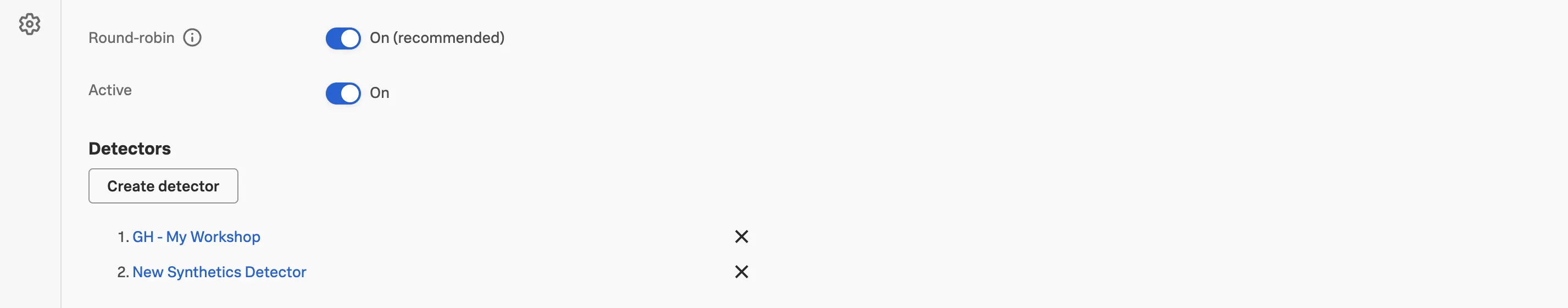 list of detectors