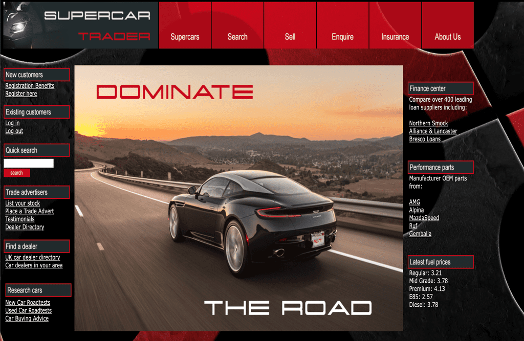 Supercar Trade Home Page