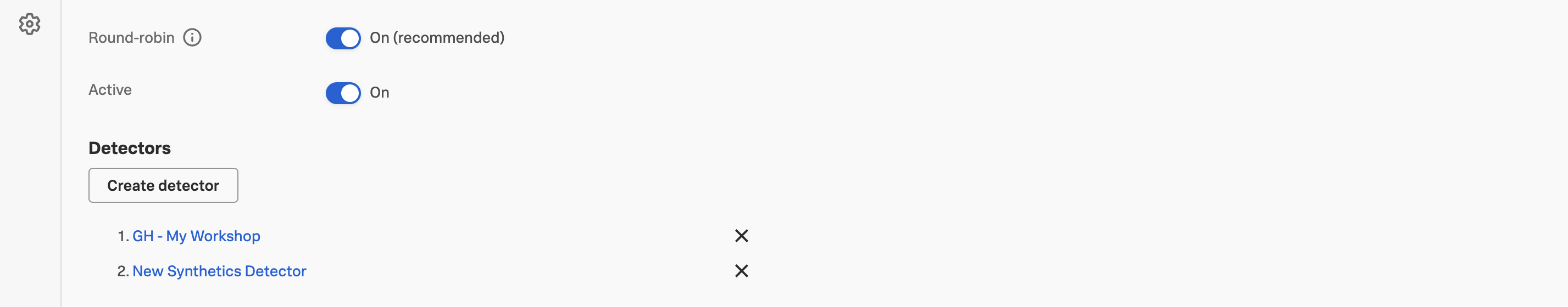 Detectorのリスト