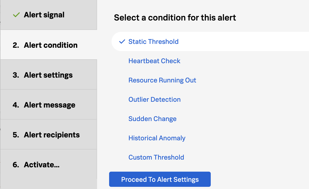 Alert Conditions