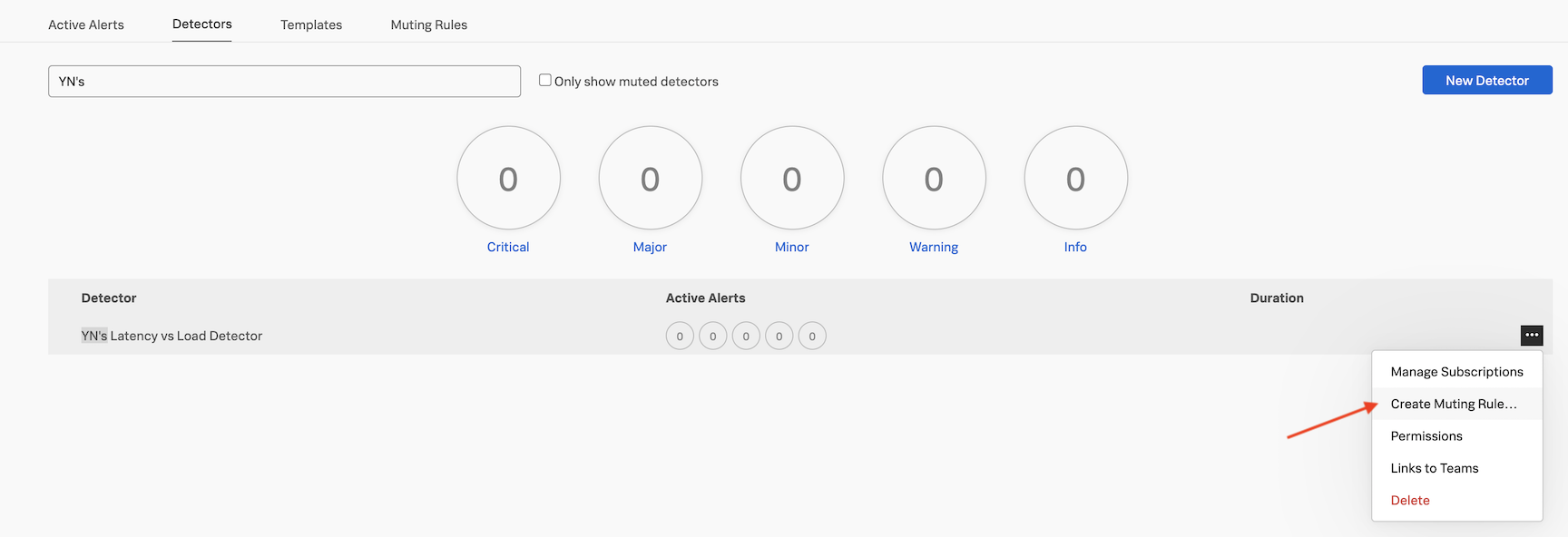 Create Muting Rule