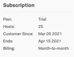 Billing and Usage-Pane