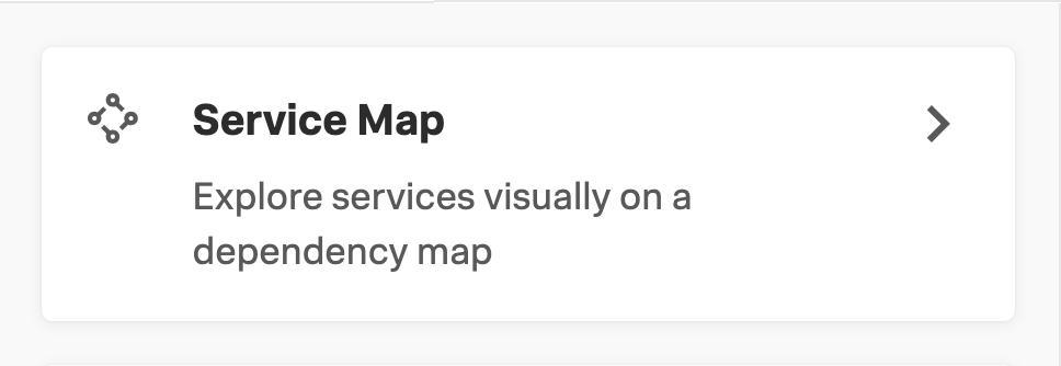 Splunk APM, Service Map Button