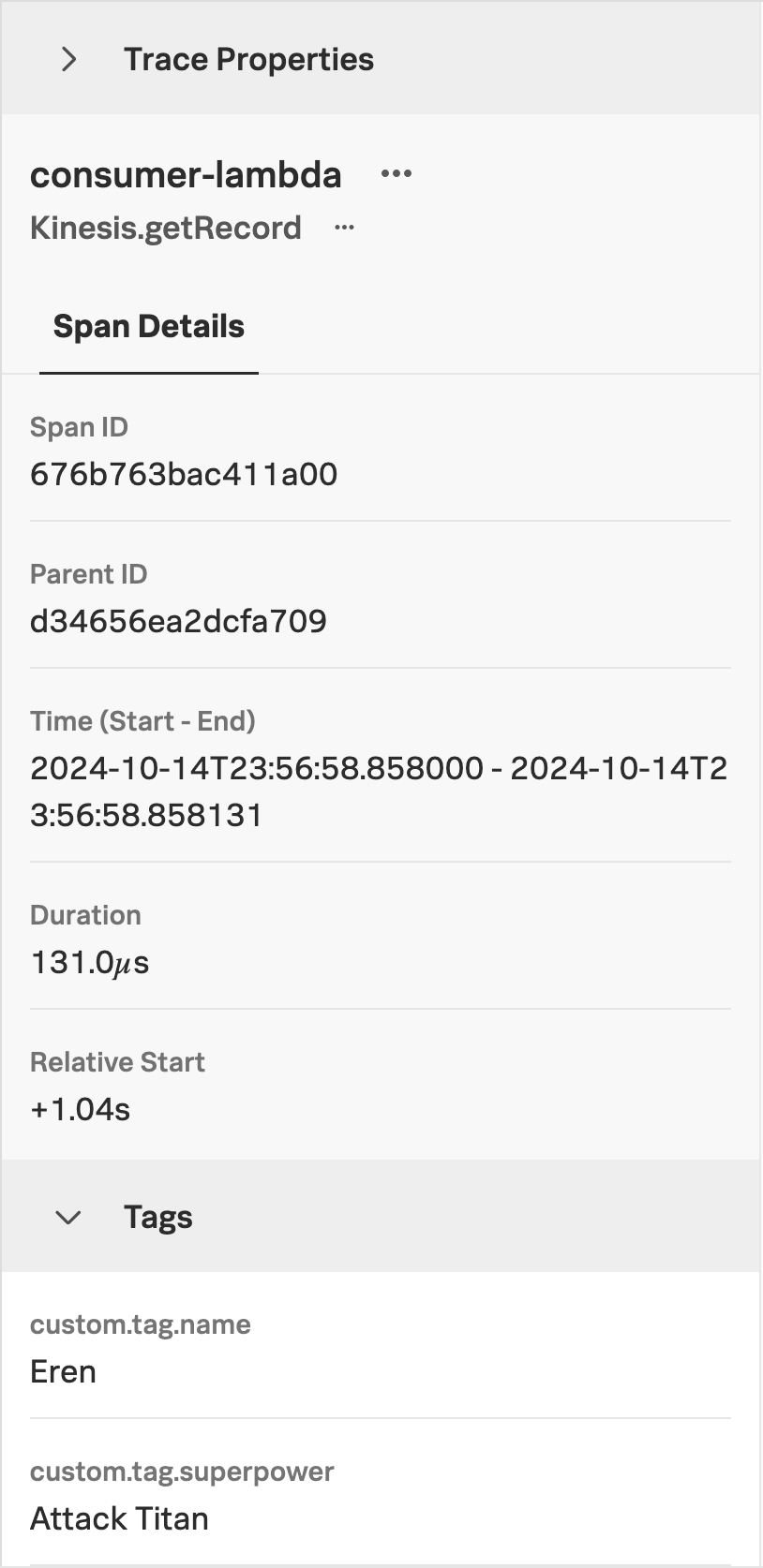 Splunk APM, Span Tags