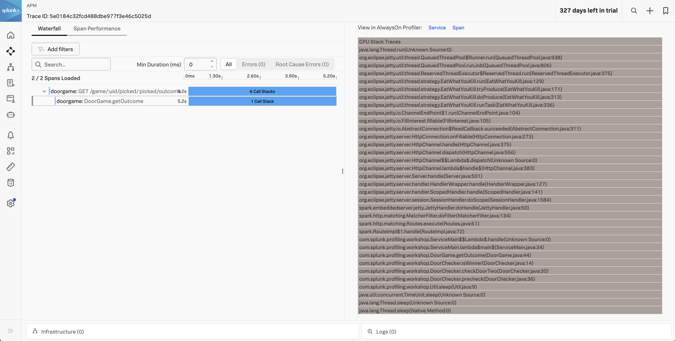 View Stack on Span