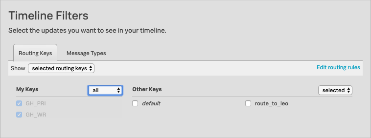 Timeline Filters