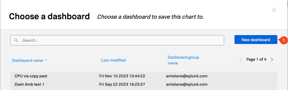 Create Dashboard
