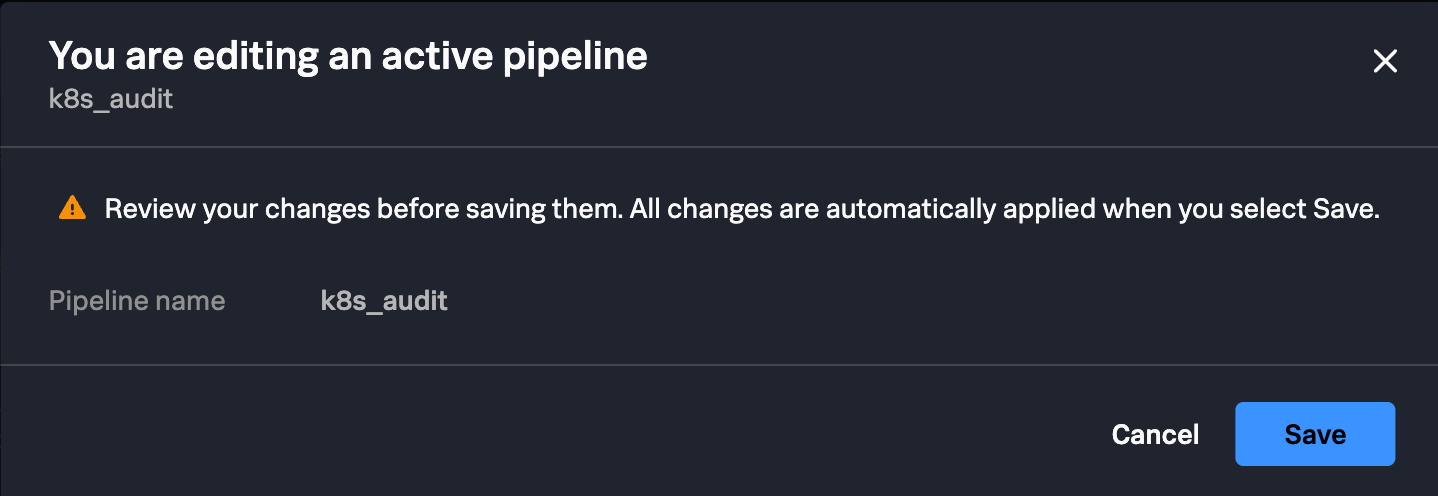 Save Updated Pipeline