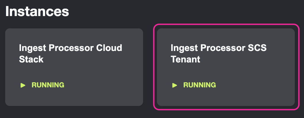 Ingest Processor Connection Details