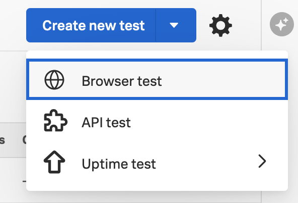 Create new browser test