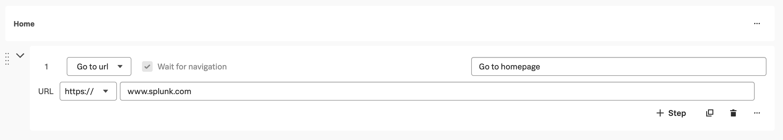 Transaction and step label
