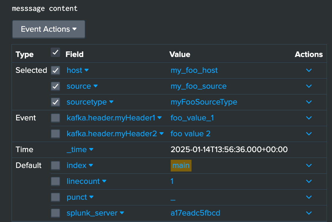 SOC4Kafka headers extraction