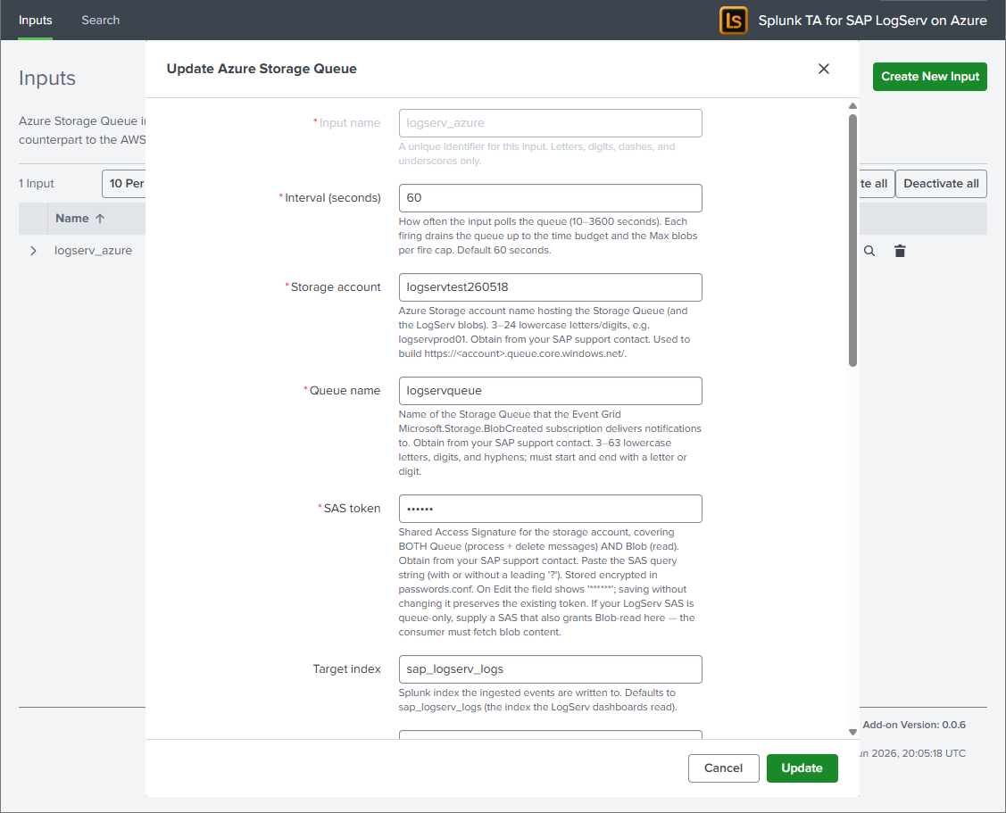 Azure Inputs