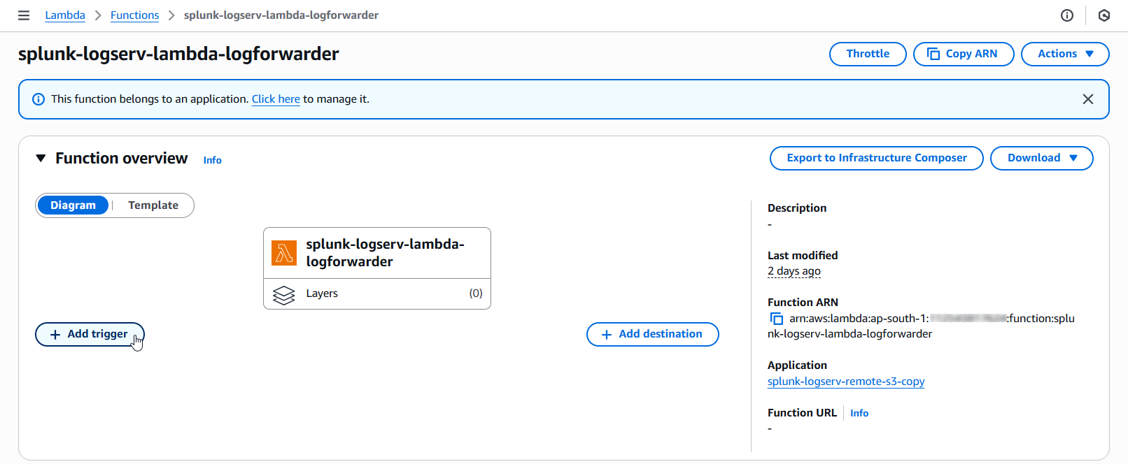 Add SQS Trigger image